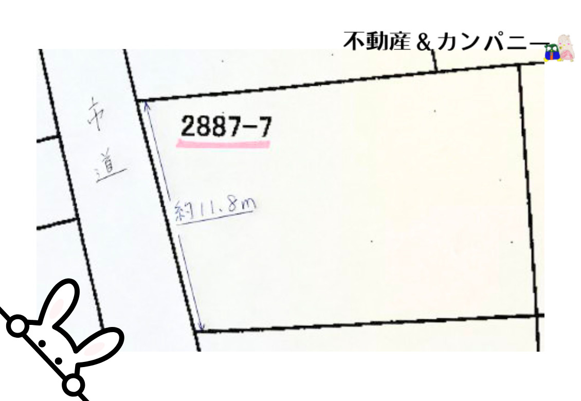 松山市三杉町の売地の土地図