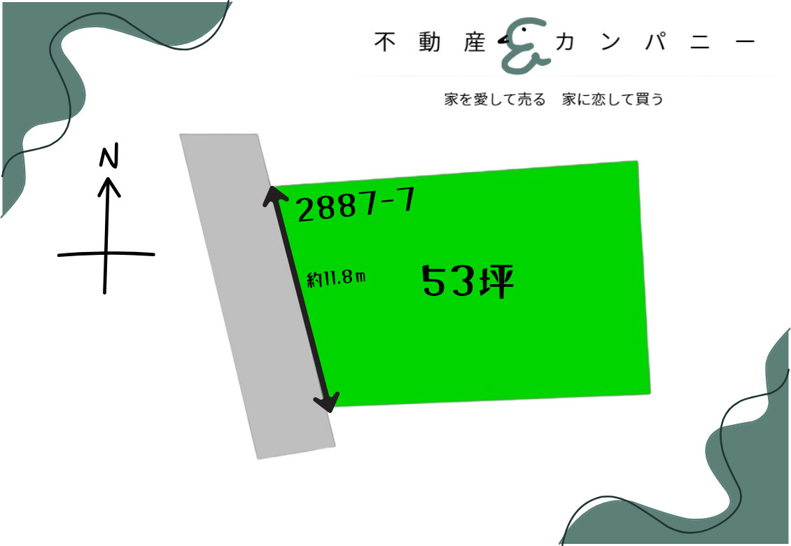 松山市三杉町の売地の土地図