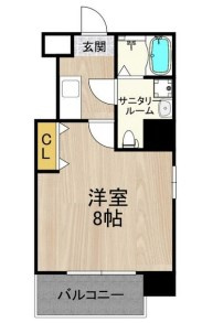 ドゥエリング桜川の間取り