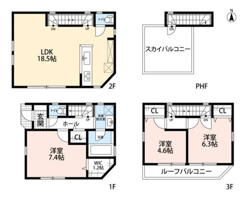 北砂6丁目戸建の間取り