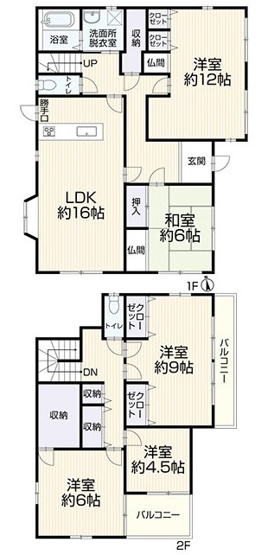 【間取り】 | 富士市伝法　中古戸建て　全1棟