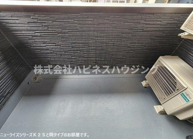 ジェルメ柏Ａ棟のバルコニー
