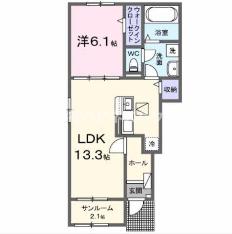ジェルメ柏Ｂ棟の間取り