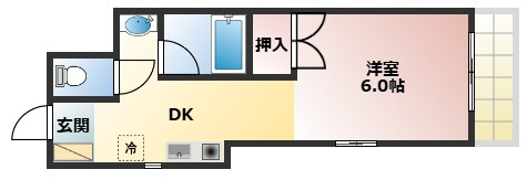 高槻市大蔵司２丁目の賃貸マンションの間取り