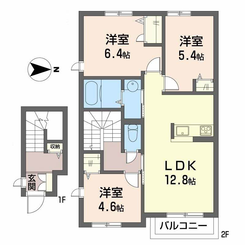 シャーメゾン水足Ａの間取り