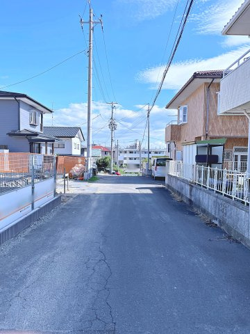 新築戸建・新築建売　郡山市富田町西原　大島小・第六中の前面道路含む現地写真