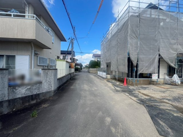 新築戸建・新築建売　郡山市富田町西原　大島小・第六中の前面道路含む現地写真