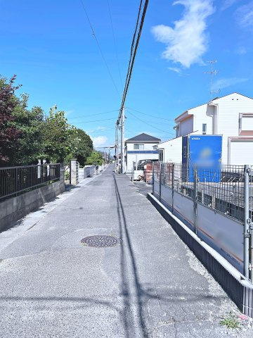 新築戸建・新築建売　郡山市富田町西原　大島小・第六中の前面道路含む現地写真