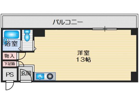 高槻市芥川町１丁目の賃貸マンションの間取り