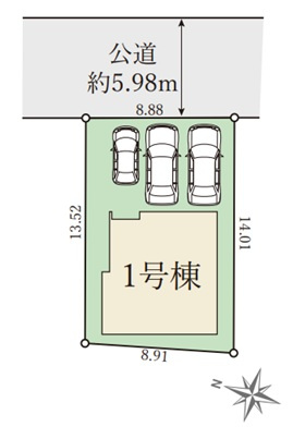 神戸市垂水区小束山本町2丁目の区画図