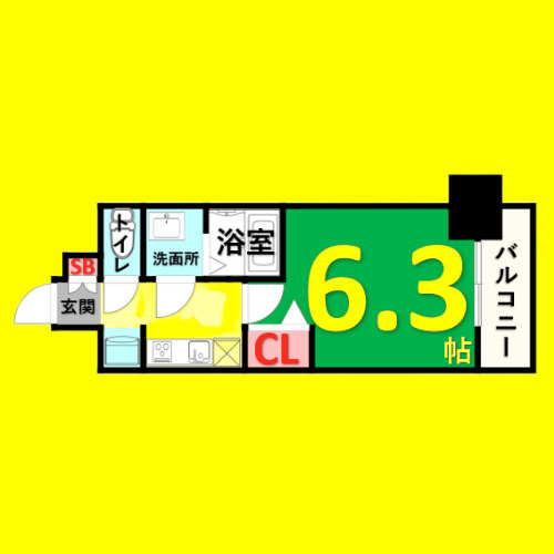 ディアレイシャス名古屋太閤通Ⅱ　名古屋市賃貸　仲介手数料無料の間取り