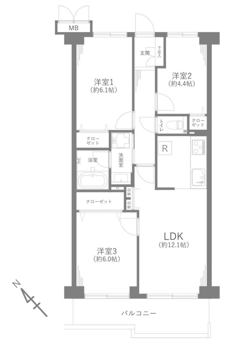 ビューパレー柏若柴の間取り