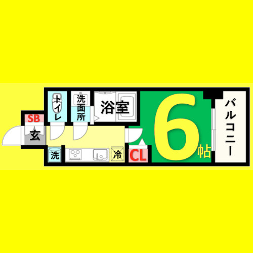 メイクス今池02　名古屋市賃貸　仲介手数料無料の間取り