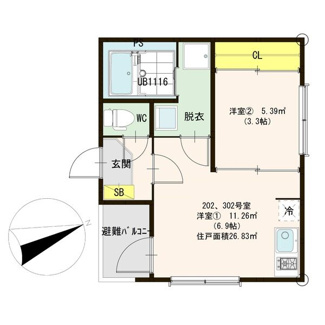 【間取り】 | ハーモニーテラス東野狐藪町Ⅱ