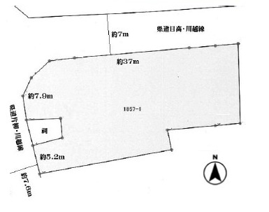 坂戸市石井売地の土地図