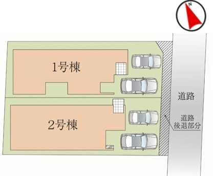 練馬区関町南1丁目　新築一戸建　西武新宿線　上石神井の区画図