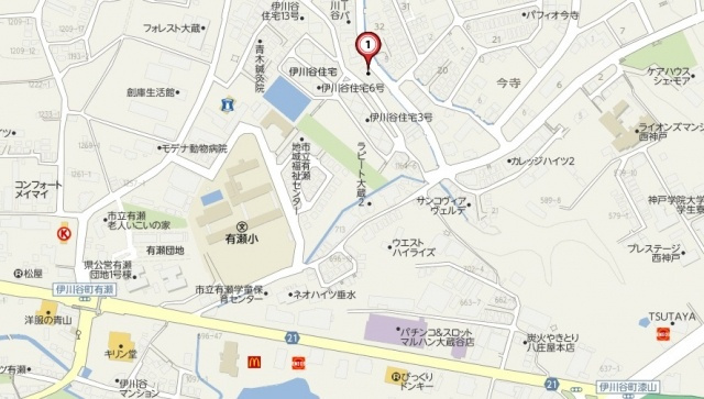 セジュール今寺の地図