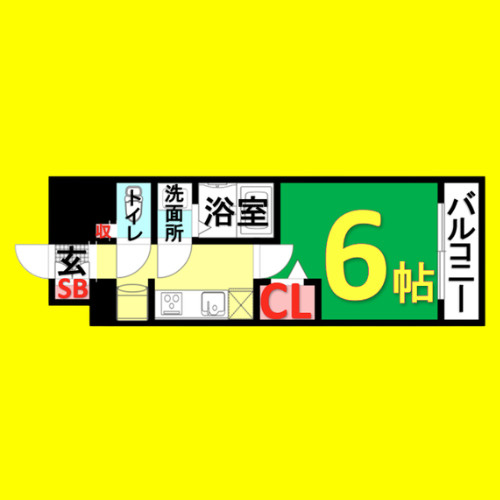 ディアレイシャス矢場町　名古屋市賃貸　仲介手数料無料の間取り
