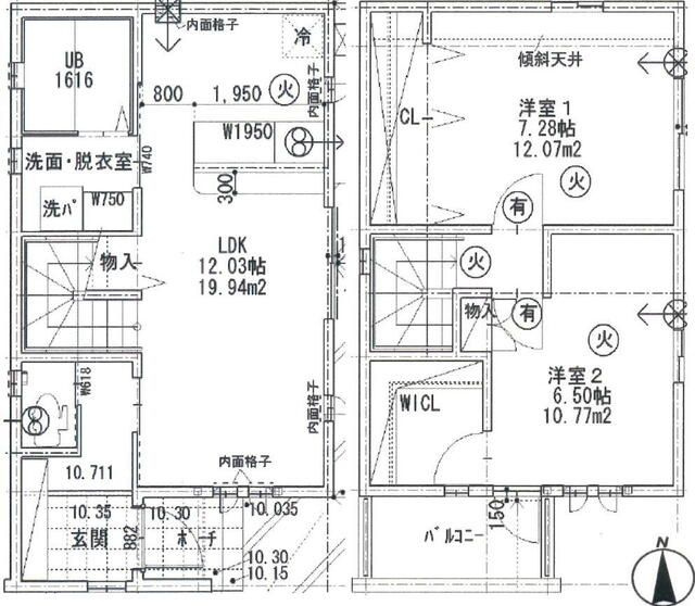 松が丘貸家（築浅）の間取り