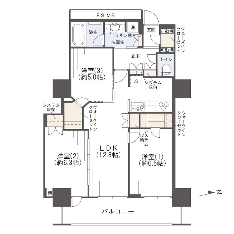 阿波座ライズタワーズフラッグ46　ＯＭＰタワー　本田小学校の間取り|阿波座ライズタワーフラッグ46　間取り