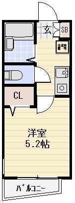 【間取り】 | リリーヴェール平和橋