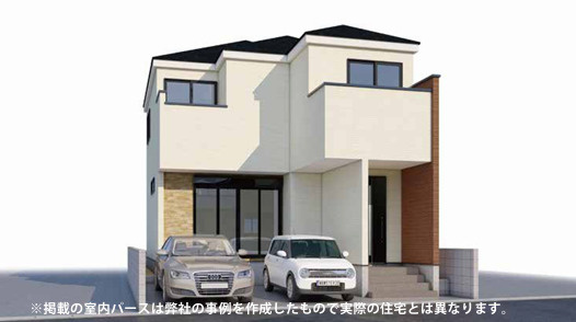 加古川市野口町14期1号棟の外観パース|外観パースです