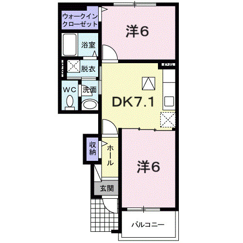 サンハイツ北六甲五番館の間取り