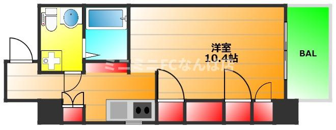 ラナップスクエア難波Ⅱの間取り