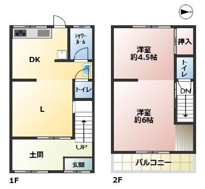 湊山町貸家の間取り