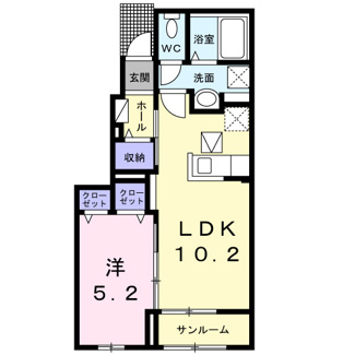 【間取り】 | ソルフィオーレ　Ⅱ