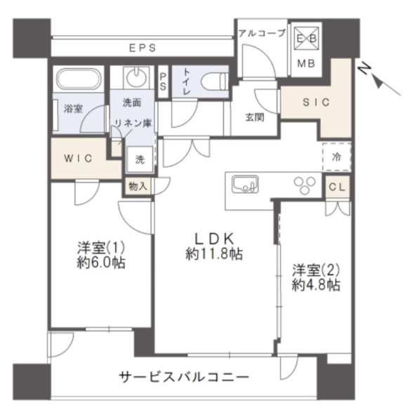 シエリアタワー中之島の間取り|間取り