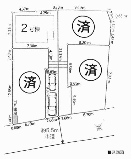 伊勢原市石田第1期　新築戸建全4棟　2号棟の区画図