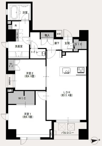 アイムズ荻窪の間取り