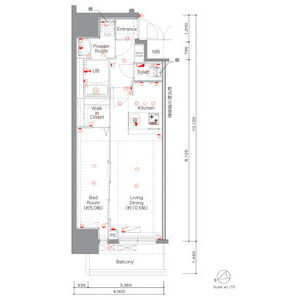 名古屋市中区橘１丁目の賃貸マンションの間取り