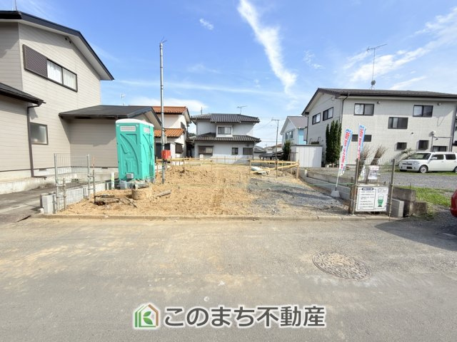 CRADLEGARDEN芳賀町東水沼第2の外観|建築中現地写真（同社施工の完成物件・モデルハウスがご見学できます）