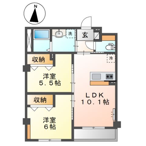 【間取り】 | メゾンボヌールＡ