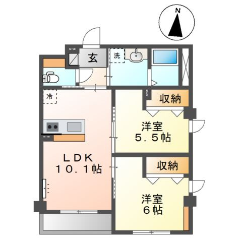 【間取り】 | メゾンボヌールＡ