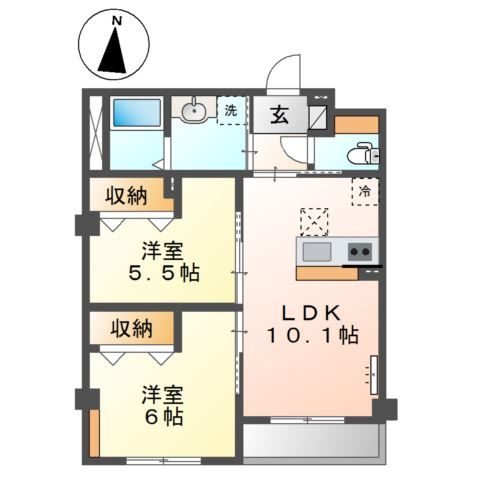 【間取り】 | メゾンボヌールＡ