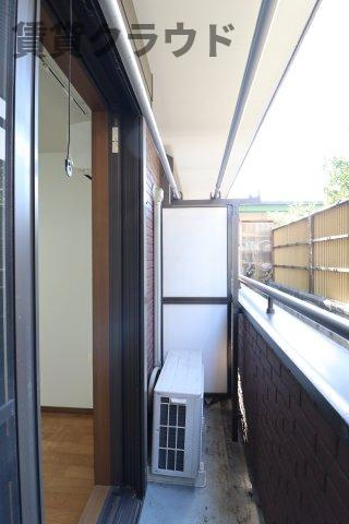メゾンクレールⅡのバルコニー|陽当たり良好なバルコニーです