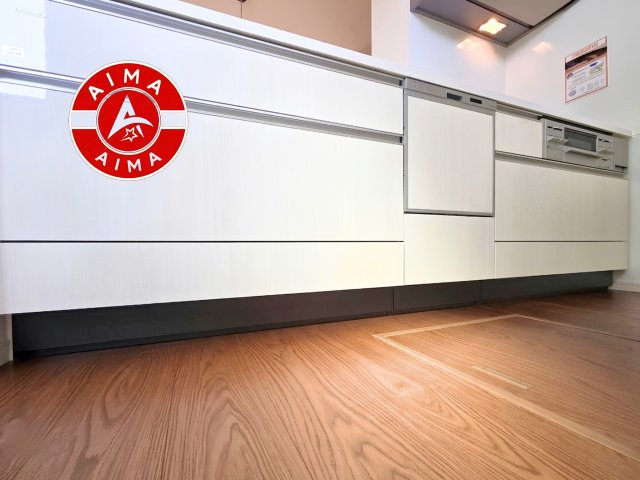 福岡市南区和田2丁目第2-1棟（1号棟）の内観：施工例|キッチン。グリル・食器洗い乾燥機・浄水器も完備。