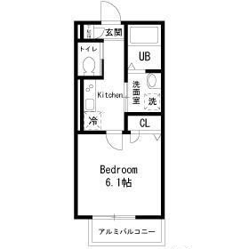 ユタカハイツの間取り|間取りです。