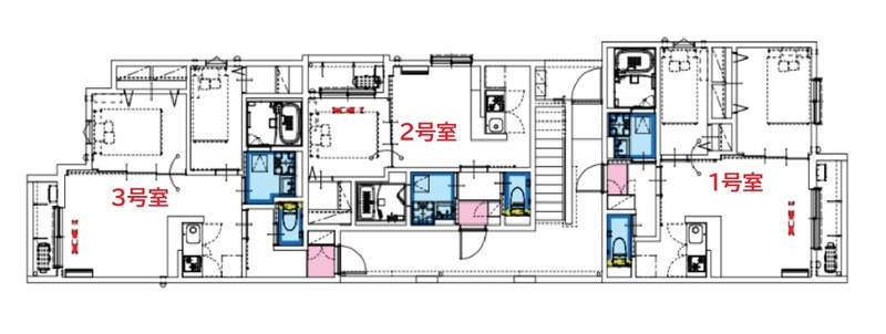 府中市住吉町２丁目のアパートの区画図