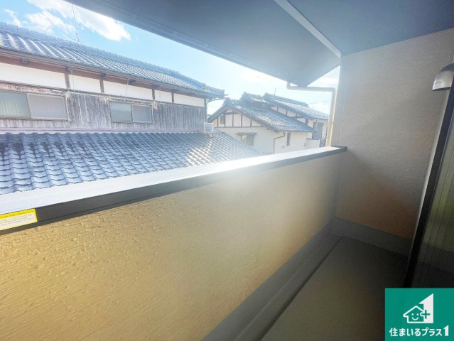 京都市左京区修学院室町　第1期　新築一戸建てのバルコニー|インナーバルコニーを採用しています。雨にも濡れず陽当りもバッチリです。