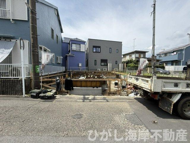 茅ヶ崎市松林松林1丁目　新築戸建　全4棟の外観|8月22日撮影　建築中　現地外観