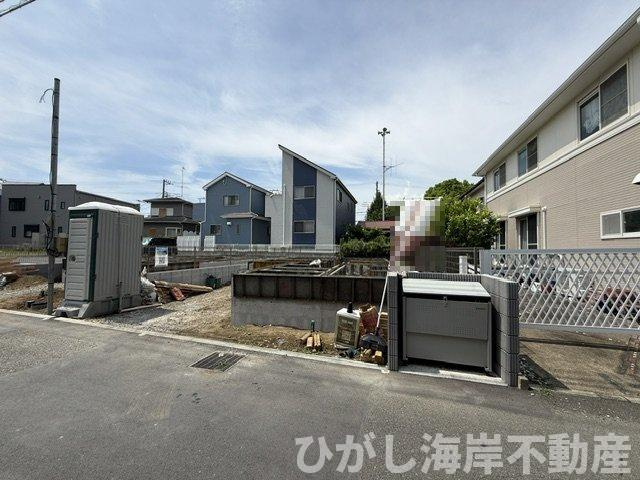 茅ヶ崎市松林松林1丁目　新築戸建　全4棟の外観|8月22日撮影　建築中　現地外観