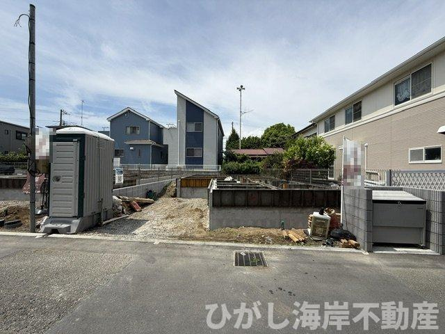茅ヶ崎市松林松林1丁目　新築戸建　全4棟の外観|8月22日撮影　建築中　現地外観