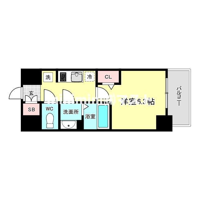 プレサンス四天王寺前夕陽ヶ丘ヴィリードの間取り