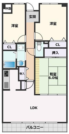 【間取り】 | シャトレ千里