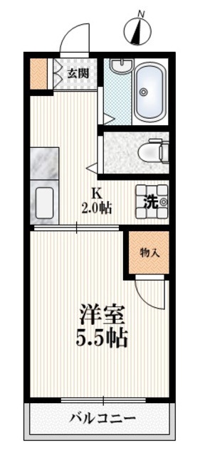シティハイム　サンフラワーの間取り|【間取り】　南向き