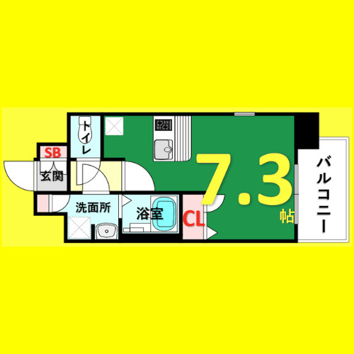 プレサンス名古屋STATIONアライブ　名古屋市賃貸　仲介手数料無料の間取り